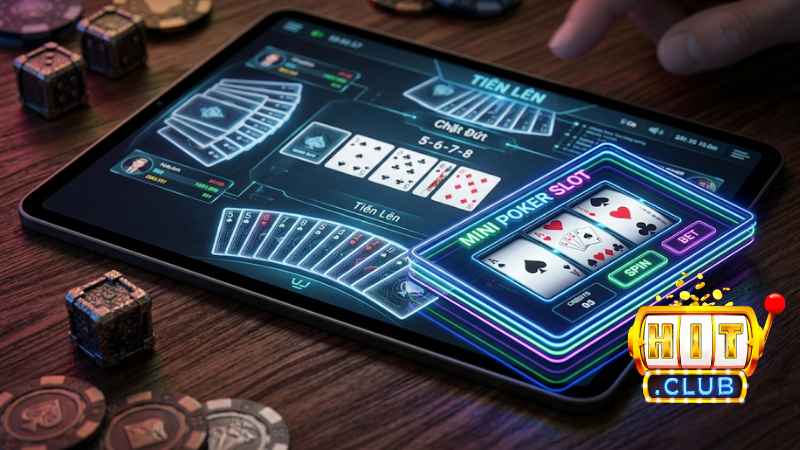 Giao diện Mini Poker thu nhỏ giúp vừa đánh bài vừa quay hũ